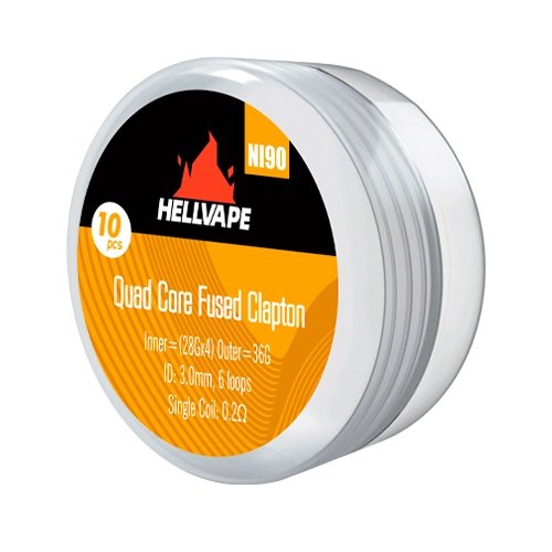 Hellvape grijači 10 kom NI90 Quad Core Fused Clapton - 0.2 ohm